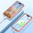 Etui do iPhone 16 Pro Max, Shockproof Hybrid, z folią na ekran, do MagSafe, różowe