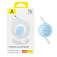 Baseus Free2Pull Mini – zwijany kabel USB‑C do USB‑C 60 W (1 m) - niebieski