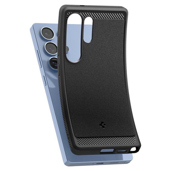 Etui Spigen do Samsung Galaxy S25 Ultra, Rugged Armor do MagSafe, czarne + Szkło Hartowane 9H