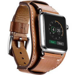 Pasek Skórzany do Apple Watch 1/2/3/4/5/6/7/8/9/10/11/SE Ultra 1/2/3 42/44/45/46/49mm, Brązowy