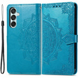 Etui z klapką do Samsung Galaxy M15 5G, Mandala, niebieskie