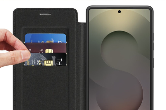 Skórzane etui do Samsung Galaxy S25 Ultra z MagSafe i blokadą RFID – Czarne