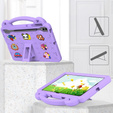 Etui do Samsung Galaxy Tab S9 FE+ Plus, Cute Patterns, z podstawką, Fioletowe