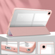 Stylowe etui do Samsung Galaxy Tab A9+ – Smartcase Hybrid Marble różowe