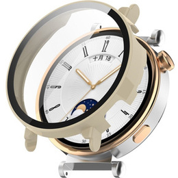 2w1 Etui + Szkło Hartowane do Huawei Watch GT 4 41mm, Beżowe