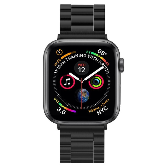 Bransoleta SPIGEN do Apple Watch 1/2/3/4/5/6/7/8/9/10/11/SE Ultra 1/2/3 42/44/45/46/49mm, Modern Fit Band, Czarna