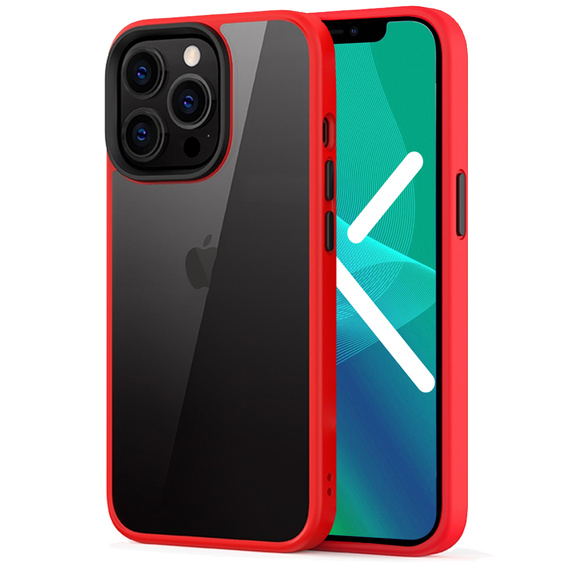 Etui do iPhone 13 Pro, ERBORD Hybrid Case, czerwone