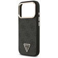 Etui GUESS do iPhone 17 Pro, 4G Triangle Logo MagSafe, czarne