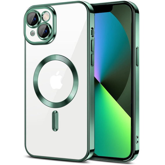 Etui do iPhone 13, Electro MagSafe, zielone + Szkło na ekran
