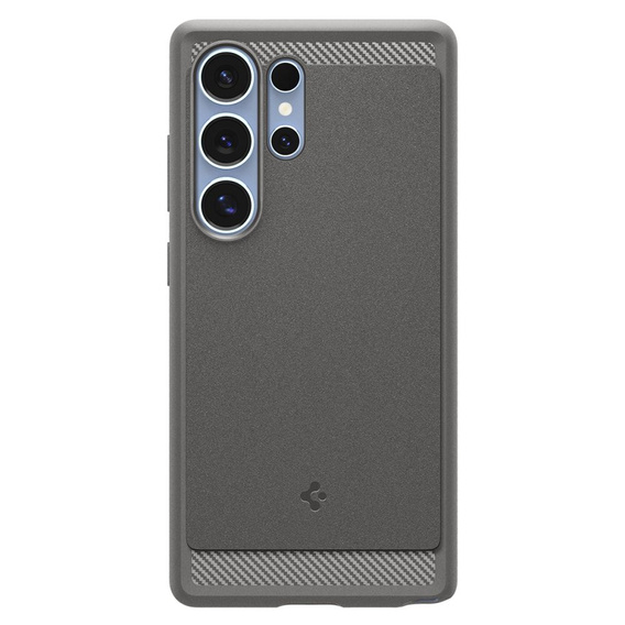 Etui Spigen do Samsung Galaxy S25 Ultra, Rugged Armor, szare + Szkło Hartowane 9H