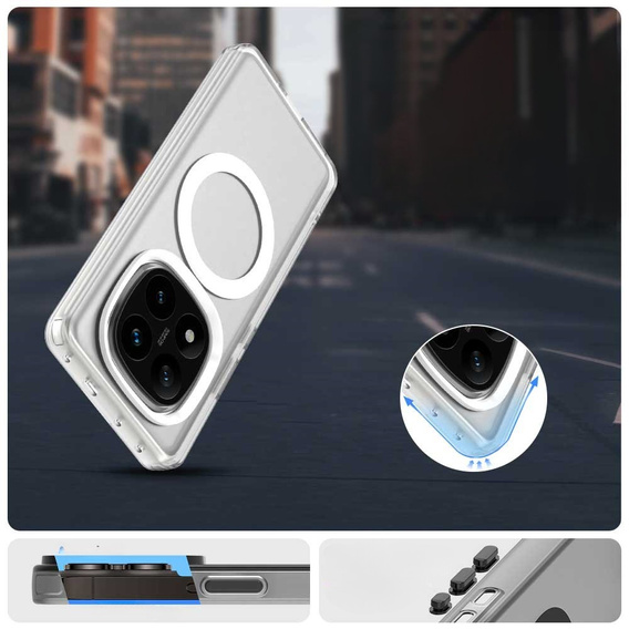 Etui do Xiaomi Redmi Note 14 Pro 5G / Poco X7 5G, Fusion Hybrid, do MagSafe, przezroczyste