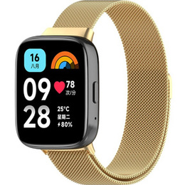 Pasek Bransoleta Milanese do Xiaomi Redmi Watch 3 Active, Złota