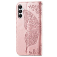 Etui z klapką do Samsung Galaxy A05s, Butterfly, różowe rose gold