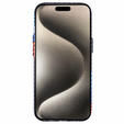 Etui do iPhone 15, Carbon Fiber MagSafe, granatowe