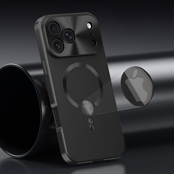 Etui do iPhone 17 Pro, ze szkłem prywatyzującym, do MagSafe – czarne