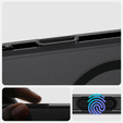 Etui z MagSafe Spigen do iPhone 16 Pro Max, Ultra Hybrid "T", matowe przezroczyste / czarne + Szkło Hartowane 9H