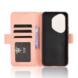 Etui z klapką do Honor 400 Pro 5G, Card Slot, różowe