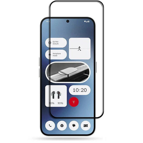 Szkło Hartowane 3D do Nothing Phone 2a / 2a Plus, czarna ramka