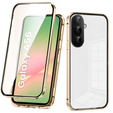Etui do Samsung Galaxy A56 5G, Magnetic Dual Glass, złote