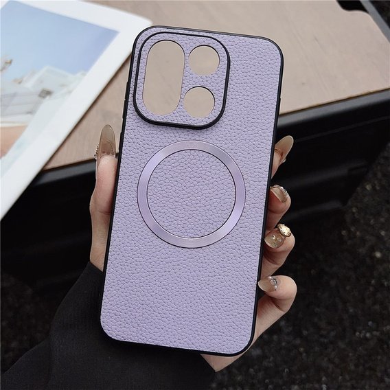 Etui do OnePlus 15, Leather Hybrid MagSafe, fioletowe