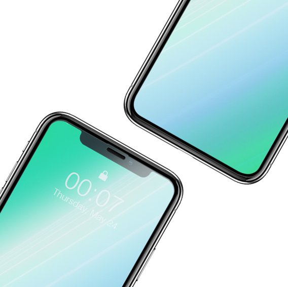 2x Szkło Hartowane do iPhone X/XS/11 Pro, ERBORD 3D pełne, szybka na cały ekran