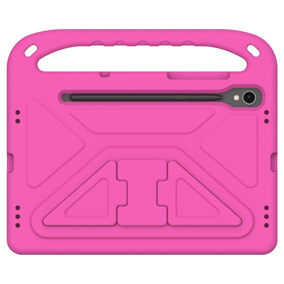 Etui dla dzieci do Samsung Galaxy Tab S10 Lite / S10 FE / S9 FE, z uchwytem, różowe