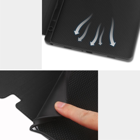 Etui do Samsung Galaxy Tab S10 Lite / S10 FE / S9 FE, Business Card and Pen Slot, czarne