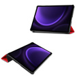 Etui do Samsung Galaxy Tab S9 FE / S10 FE, Tri-fold, z miejscem na rysik, czerwone