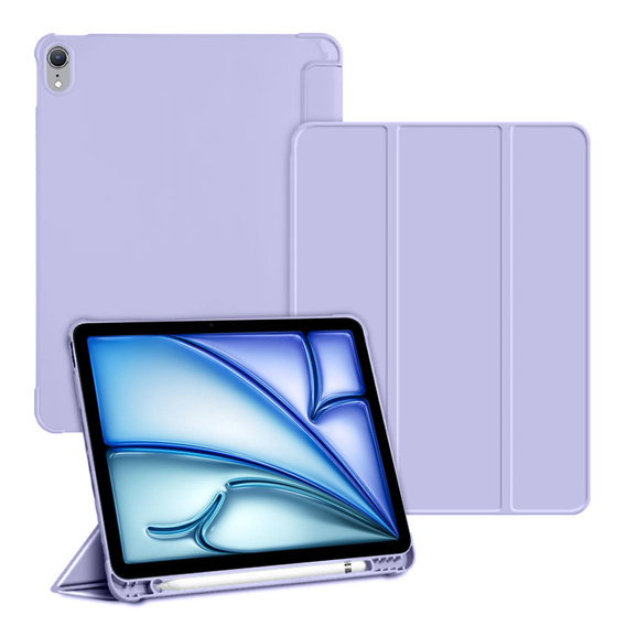 Etui do iPad Air 13" 2025/2024 (7/6 gen.), Smartcase z miejscem na rysik, fioletowe