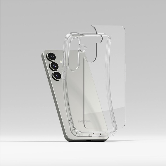 Etui Ringke Fusion do Galaxy S25+ Plus, Clear + Szkło Hartowane 9H