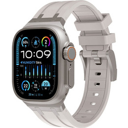 Pasek Silikonowy do Apple Watch 1/2/3/4/5/6/7/8/9/10/11/SE Ultra 1/2/3 42/44/45/46/49mm, Beżowy