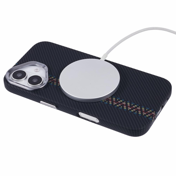 Etui do iPhone 16 Plus, Carbon Fiber MagSafe, czarne