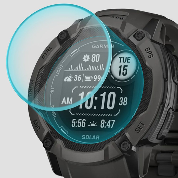 2x Szkło Hartowane Spigen do Garmin Instinct 2x Solar, Glas.TR "EZ FIT", Clear