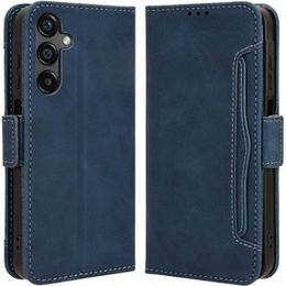 Etui z klapką do Samsung Galaxy M55 5G, Card Slot, granatowe