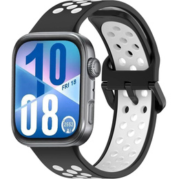 Pasek Silikonowy do Huawei Watch Fit 4 / 4 Pro / 3, Czarny / Biały