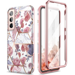 Etui do Samsung Galaxy S22, Suritch Full Body Marble, różowe