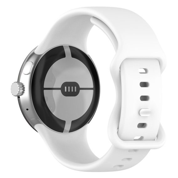 Pasek Silikonowy do Google Pixel Watch 3 45mm, Biały