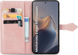 Etui z klapką do Motorola Edge 60 Fusion, Mandala, różowe