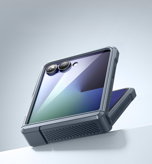 Etui pancerne do Samsung Galaxy Z Flip7 5G, Dexnor, niebieskie