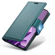 Etui do Infinix Note 50 Pro+, ERBORD Glossy Litchi, portfel z klapką, zielone