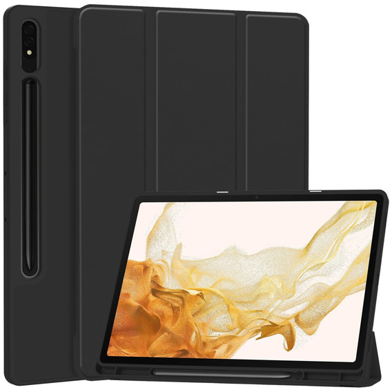 Etui do Samsung Galaxy Tab S9+ z miejscem na rysik, Czarne