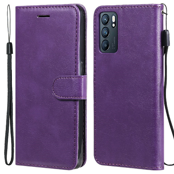 Etui Wallet do Oppo Reno6 5G, Purple