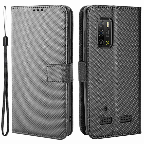 Etui z klapką do Ulefone Armor X10 / X10 Pro, Wallet Smart Magnet Case, czarne