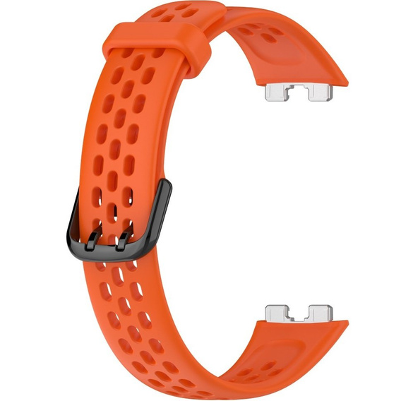 Pasek Silikonowy do Huawei Band 8 / Huawei Band 9 / Huawei Band 10, Pomarańczowy