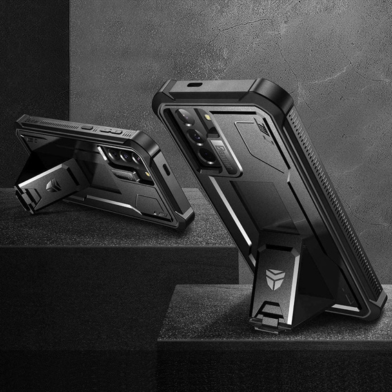 Etui pancerne do Samsung Galaxy S21, Dexnor Full Body, czarne