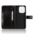 Etui z klapką do Oppo A5x, Crazy Horse Wallet, czarne