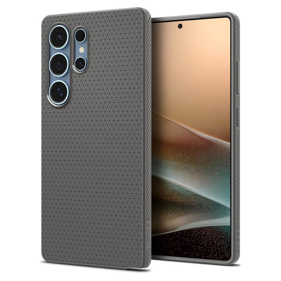 Etui Spigen do Samsung Galaxy S25 Ultra, Liquid Air, szare + Szkło Hartowane 9H
