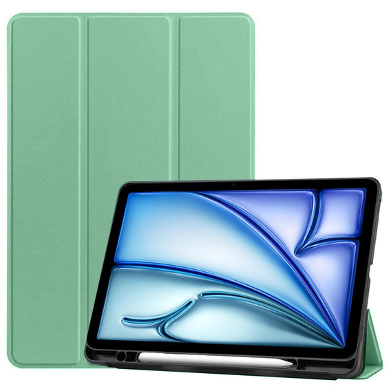 Etui do iPad Air 11" 2024 (6 gen.), Smartcase z miejscem na rysik, zielone