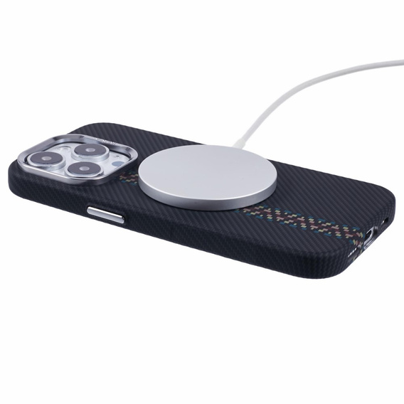 Etui do iPhone 15 Pro, Carbon Fiber MagSafe, czarne