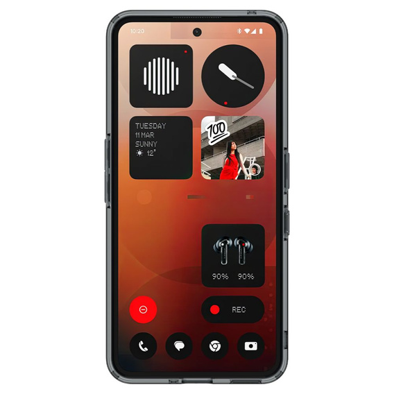 Etui Spigen do Nothing Phone 3a, Ultra Hybrid, Space Crystal, Szare